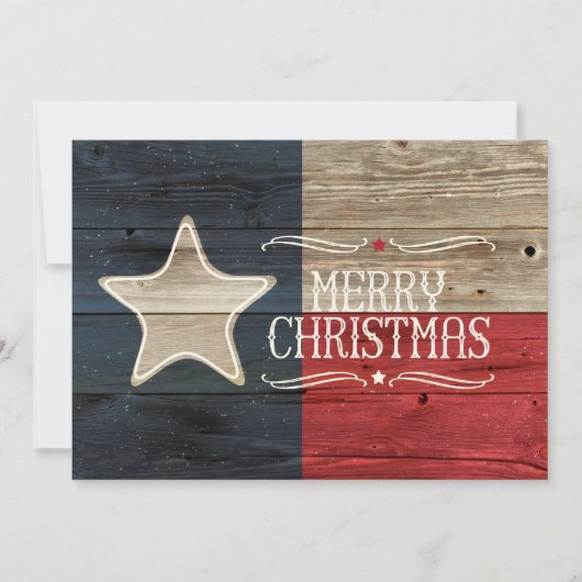 Vlag kerstKaart met verst hout, Texas (Voorkant)