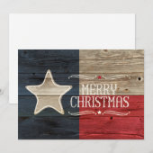 Vlag kerstKaart met verst hout, Texas (Voorkant / Achterkant)