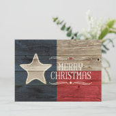 Vlag kerstKaart met verst hout, Texas (Staand voorkant)