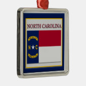 Vlag kerstversiering van de staat North Carolina Metalen Ornament (Rechts)