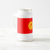 Vlag Kirgizië Bierpul (Voorkant links)