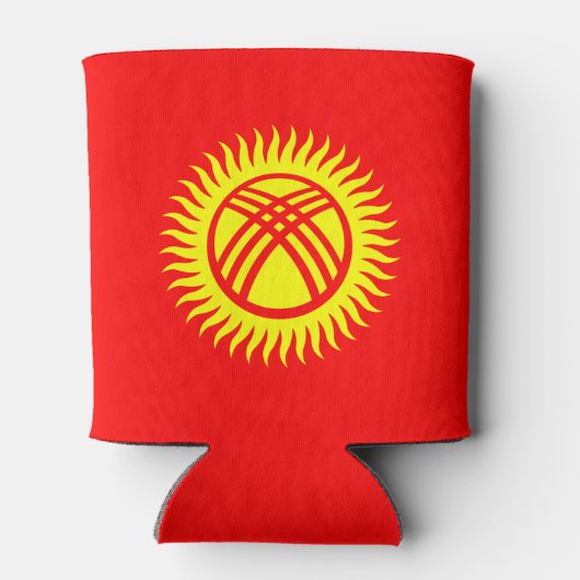 Vlag Kirgizië Blikjeskoeler (Achterkant)