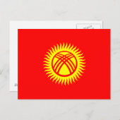 Vlag Kirgizië Briefkaart (Voorkant / Achterkant)