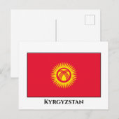 Vlag Kirgizië Briefkaart (Voorkant / Achterkant)