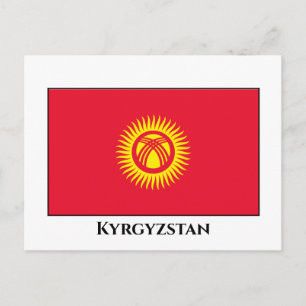 Vlag Kirgizië Briefkaart