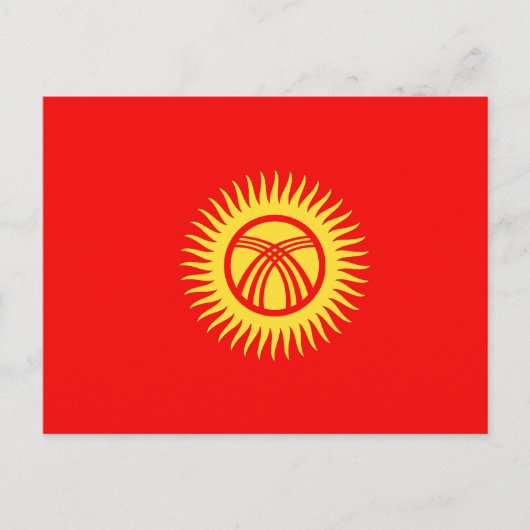 Vlag Kirgizië Briefkaart (Voorkant)