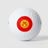Vlag Kirgizië Golfballen (Voorkant)