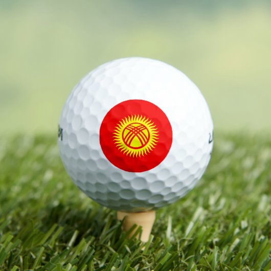 Vlag Kirgizië Golfballen (Insitu Shirt)