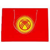 Vlag Kirgizië Groot Cadeauzakje (Voorkant)