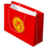 Vlag Kirgizië Groot Cadeauzakje (Voorkant Gekanteld)