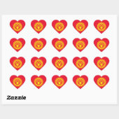 Vlag Kirgizië Hart Sticker (Vel)
