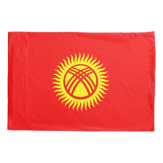 Vlag Kirgizië Kussensloop (Achterkant)
