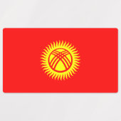 Vlag Kirgizië Labels (Design 2)
