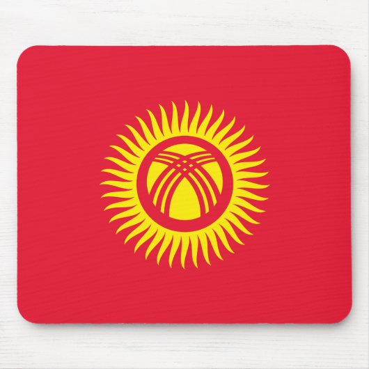 Vlag Kirgizië Muismat (Voorkant)