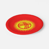 Vlag Kirgizië Papieren Bordje (Gekanteld)