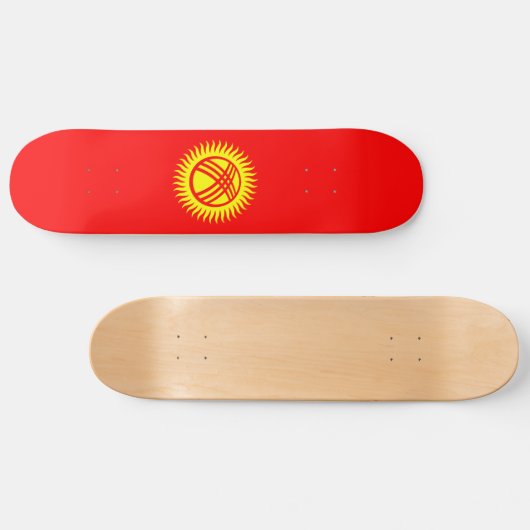 Vlag Kirgizië Persoonlijk Skateboard (Horizontaal)
