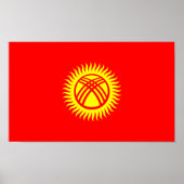 Vlag Kirgizië Poster (Voorkant)