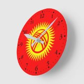 Vlag Kirgizië Ronde Klok (Hoek)