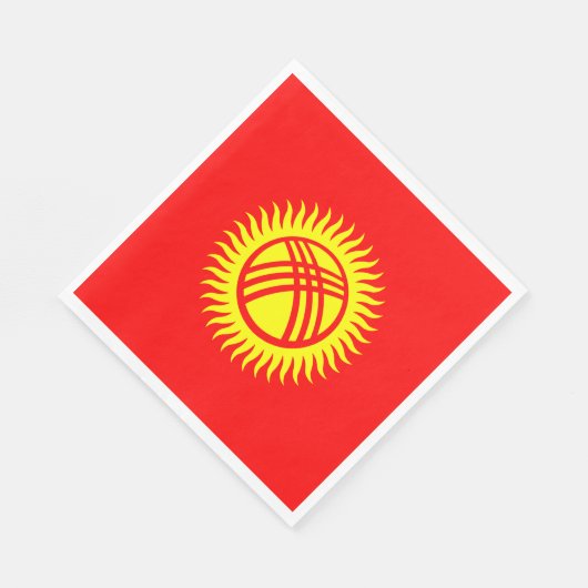 Vlag Kirgizië Servet (Hoek)