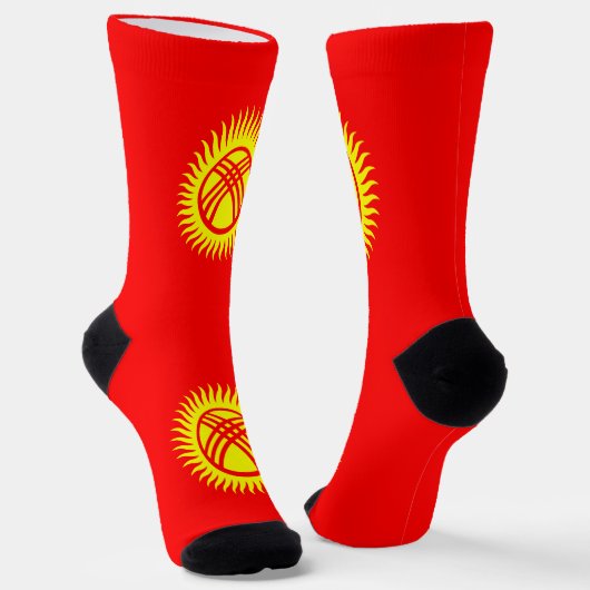 Vlag Kirgizië Sokken (Gebogen)