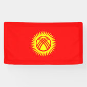 Vlag Kirgizië Spandoek (Horizontaal)
