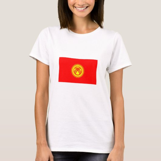 Vlag Kirgizië T-shirt (Voorkant)