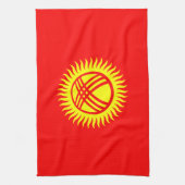 Vlag Kirgizië Theedoek (Verticaal)