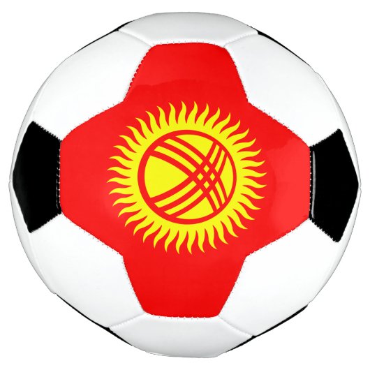 Vlag Kirgizië Voetbal (Gedraaid)