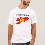 vlag kirgizstan : plattegrond silhouet t-shirt (Voorkant)