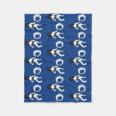 Vlag / Kleurenbeschermvaar Blauw wit Fleece Deken (Voorkant)