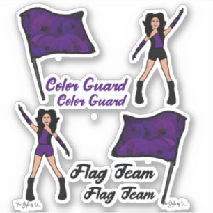 Vlag Kleurenwacht Stickers (Paars 2)