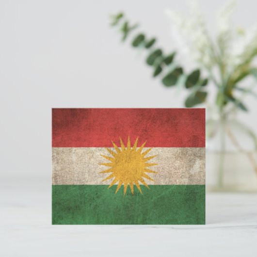  vlag Koerdistan Briefkaart (Staand voorkant)