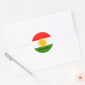 Vlag Koerdistan Roundel Ronde Sticker (Envelop)