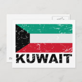  vlag Koeweit Briefkaart (Voorkant / Achterkant)