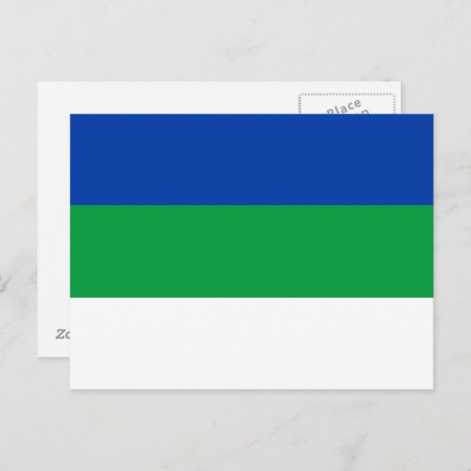 Vlag Komi Briefkaart (Voorkant / Achterkant)