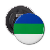 Vlag Komi Button Flesopener (Voorkant)