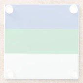 Vlag Komi Glazen Onderzetter (Achterkant)