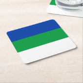 Vlag Komi Kartonnen Onderzetters (Schuin)