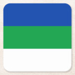 Vlag Komi Kartonnen Onderzetters<br><div class="desc">Patriottische vlag van Komi.</div>