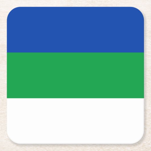 Vlag Komi Kartonnen Onderzetters (Voorkant)