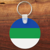 Vlag Komi Sleutelhanger (Voorkant)