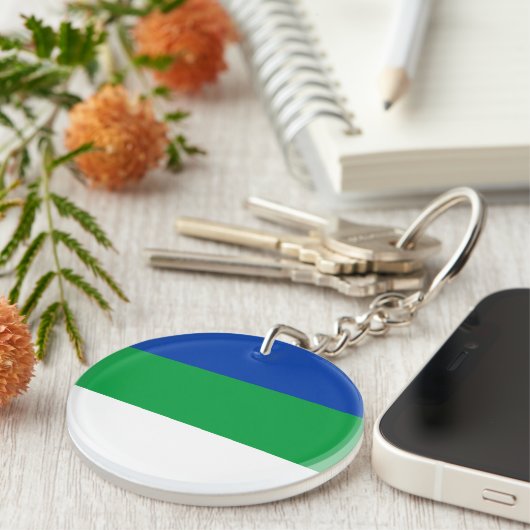 Vlag Komi Sleutelhanger (Voorkant Rechts)