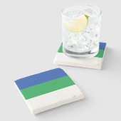 Vlag Komi Stenen Onderzetter (Zijkant)