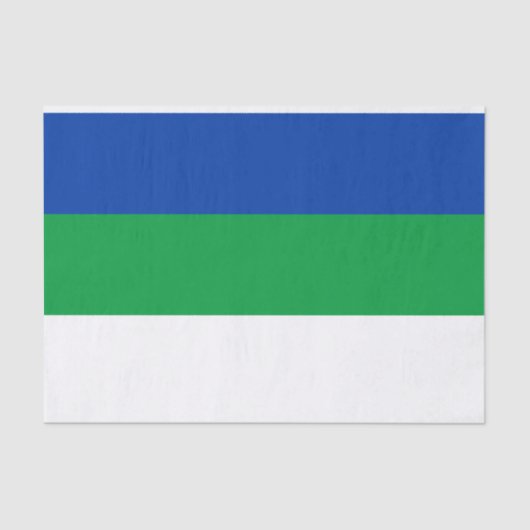 Vlag Komi Tissuepapier (Voorkant)