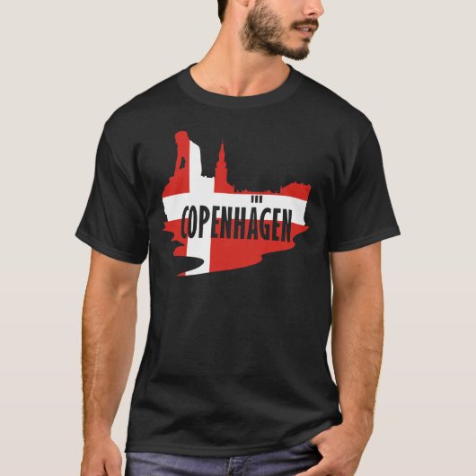 Vlag Kopenhagen T-shirt (Voorkant)