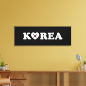 vlag Korea Love Heart Canvas Afdruk (Insitu (Woonkamer))