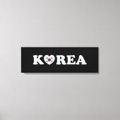 vlag Korea Love Heart Canvas Afdruk (Voorkant)