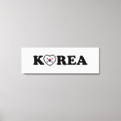 vlag Korea Love Heart Canvas Afdruk (Voorkant)