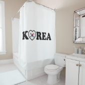 vlag Korea Love Heart Douchegordijn (In situ)