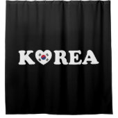 vlag Korea Love Heart Douchegordijn (Voorkant)